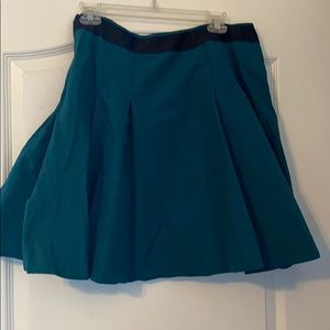 Winter Green skirt w/black ribbon at top